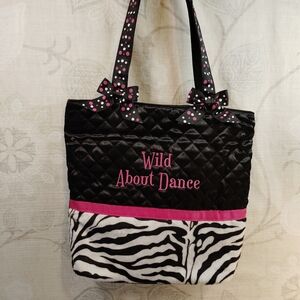 Chic Black and Pink Tote Bag by